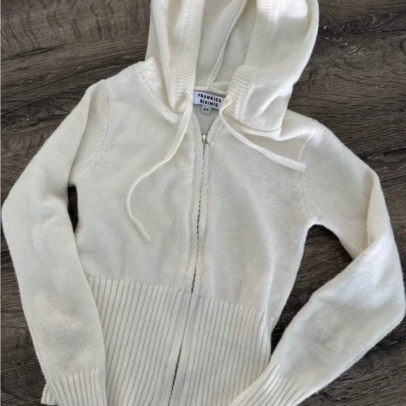 Frankie's Bikinis White Hooded jacket - Picture 1 of 2
